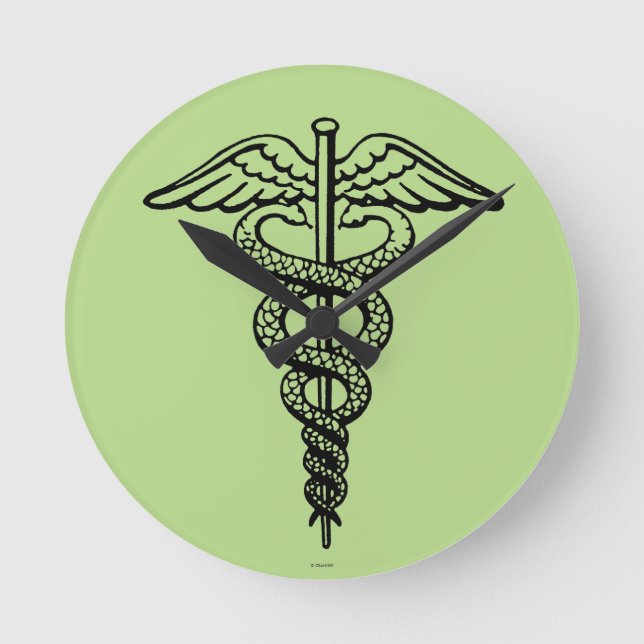 Horloge Ronde Le symbole Caduceus (Recto)