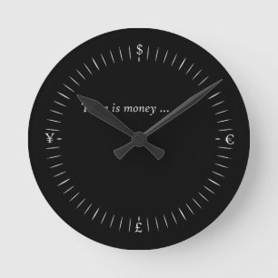 Horloge Ronde Le temps, c'est de l'argent