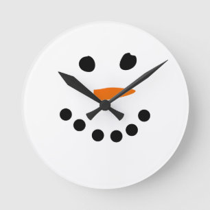 Horloge Ronde Le visage de Snowman