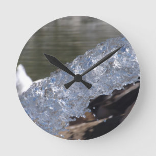 Horloge Ronde L'eau dans l'horloge de mouvement