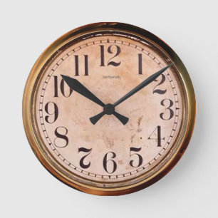 Horloge Ronde L'effet en laiton a affilé l'horloge