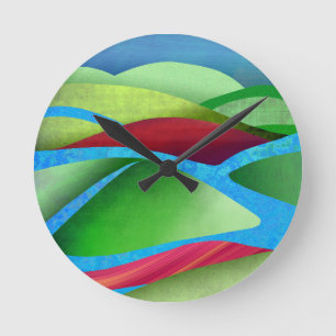 Horloge Ronde Les Collines Sur La Glace