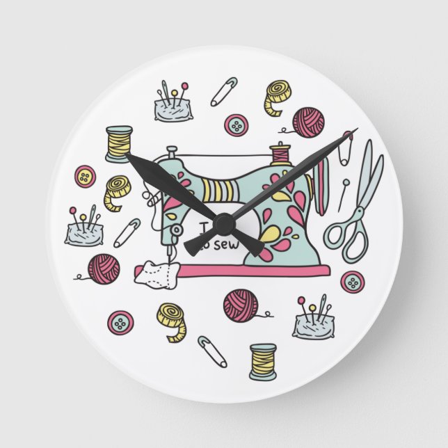 Horloge Ronde Les Dames Ou Les Filles De Couture Thème Artisanal (Recto)