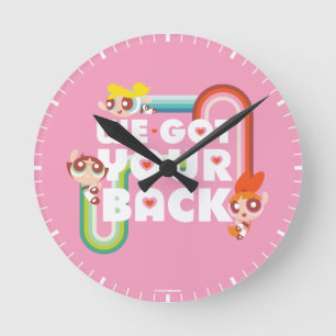 Horloge Ronde Les filles puissantes : On a ton dos