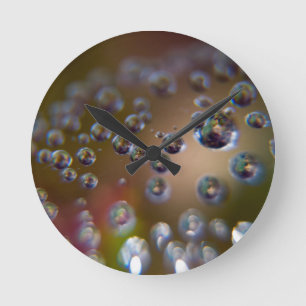Horloge Ronde Les gouttelettes d'eau - L'eau en mouvement
