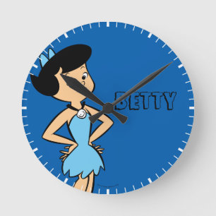 Horloge Ronde Les Pierrafeu Betty Rubble