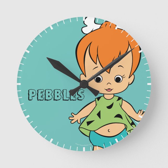 Horloge Ronde Les Pierrafeu | Pierre de caillou (Recto)
