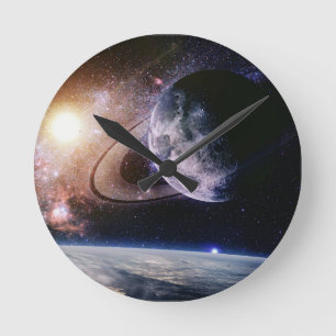 HORLOGE RONDE L'ESPACE EXTRA-ATMOSPHÉRIQUE