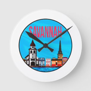Horloge Ronde L'état d'esprit de Savannah Georgia
