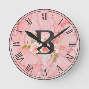 Horloge Ronde Lettre B