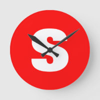 Lettre initiale Monogramme Style moderne Rouge Bla