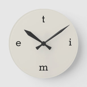 Horloge Ronde Lettres de temps