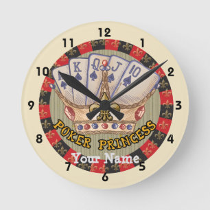 Horloge Ronde L'horloge de la princesse du poker