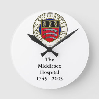 Horloge Ronde L'horloge de l'hôpital Middlesex avec le libellé