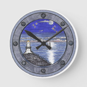 Horloge Ronde L'horloge murale du "hublot"