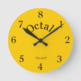 Horloge Ronde L'horloge Octal vivez votre vie dans la base 8