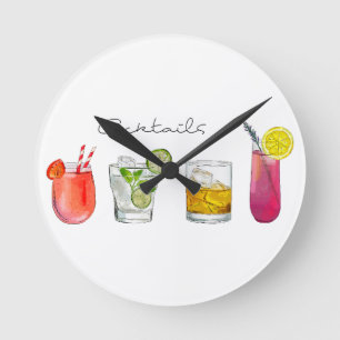HORLOGE RONDE **L'HORLOGE ULTIME DU BAR À COCKTAILS*