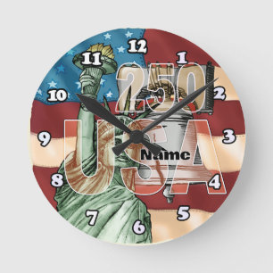 Horloge Ronde Liberté USA 250e anniversaire