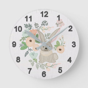 Horloge Ronde Lièvre dans le buisson