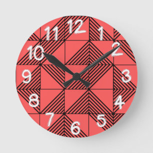 Horloge Ronde Lignes Art Déco