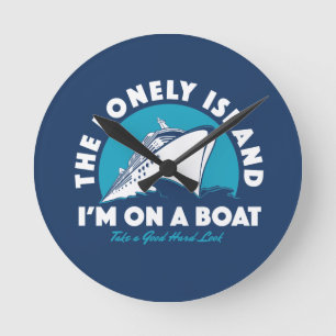 Horloge Ronde L'île isolée - jetez un coup d'oeil