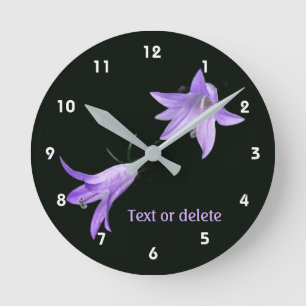 Horloge Ronde Lily Purple Fleur Sauvage Florale Personnalisé
