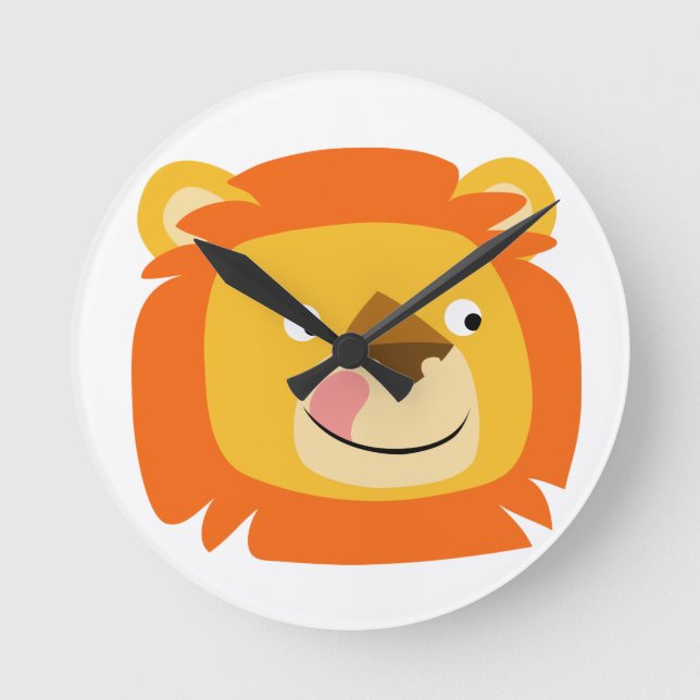 Horloge Ronde Lion caricature doux Yummy (Recto)