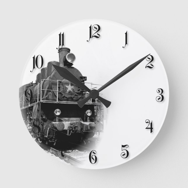 Horloge Ronde Locomotive à vapeur (Recto)