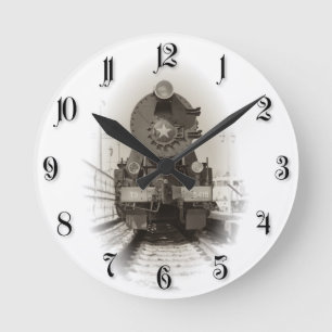 Horloge Ronde Locomotive à vapeur