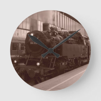 Horloge Ronde Locomotive à vapeur allemande