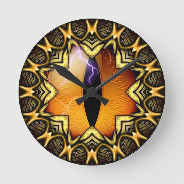 Horloge Ronde L'oeil d'un dragon d'or (Recto)