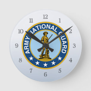 Horloge Ronde Logo de militaires de garde nationale d'armée