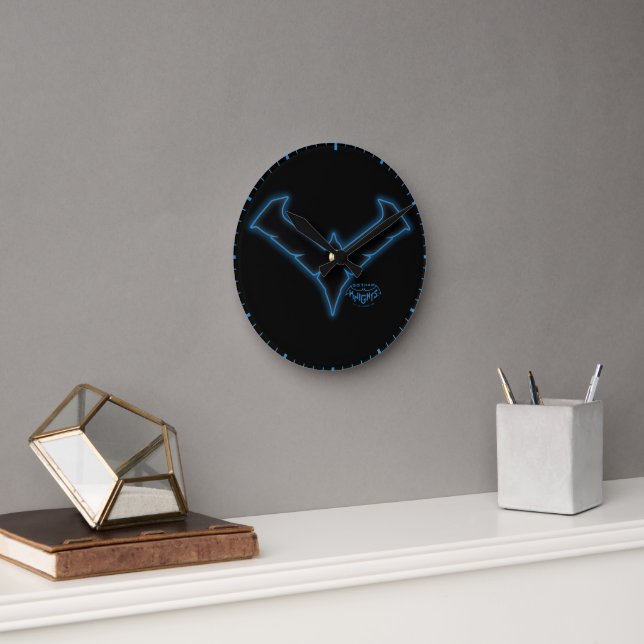 Horloge Ronde Logo de nuit Gotham Knights (Bureau)