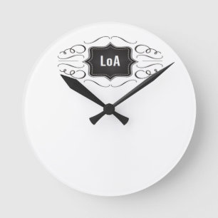 Horloge Ronde Logo de traction