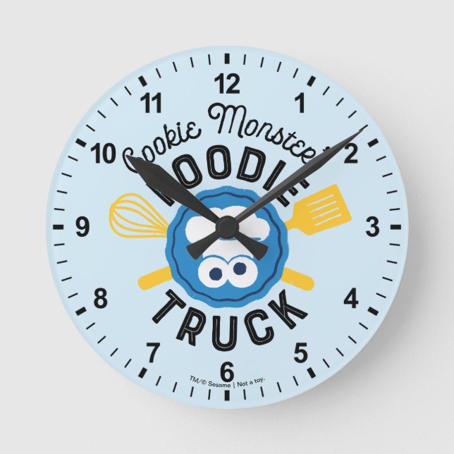 Horloge Ronde Logo du camion fourré de Cookie Monster (Recto)