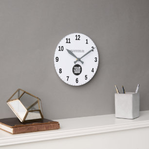 Horloge Ronde Logo et texte d'entreprise personnalisés