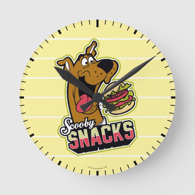 Horloge Ronde Logo Scooby-Doo "Scooby Snacks" (Recto)