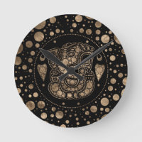 Lord Ganesha Gold et Black Dot Art