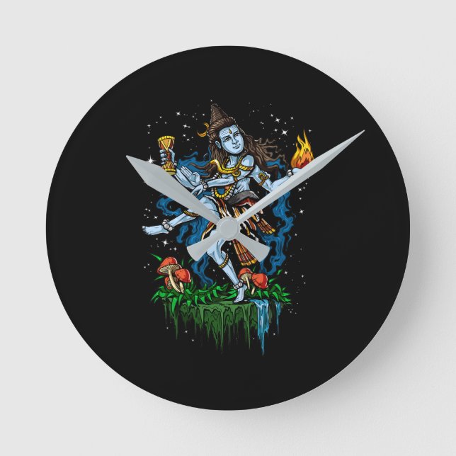 Horloge Ronde Lord Shiva Nataraja Danser le Dieu hindou (Recto)