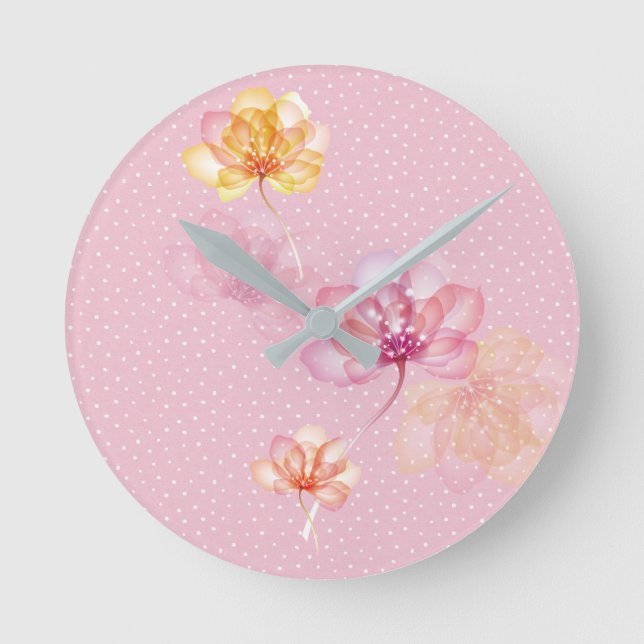 Horloge Ronde Lotus Flower Design (Recto)