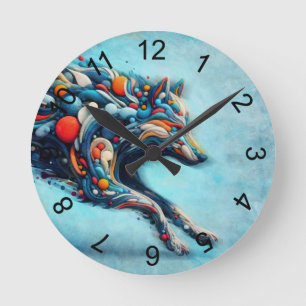 Horloge Ronde Loup