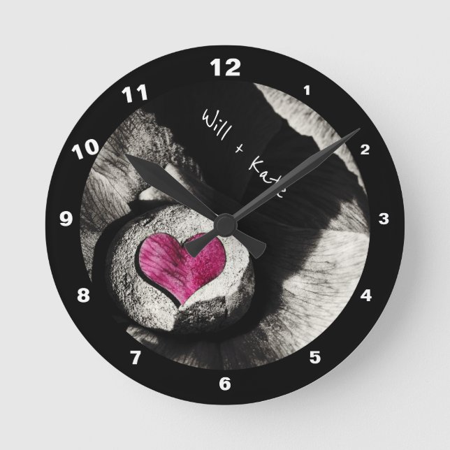 Horloge Ronde Love Names & Hearth of Stone (Ensemble + Pour touj (Recto)
