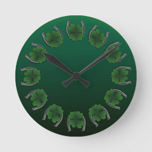 Horloge Ronde Lucky Clock St Patrick