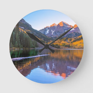 Horloge Ronde Lueur marron de Bells Alpen