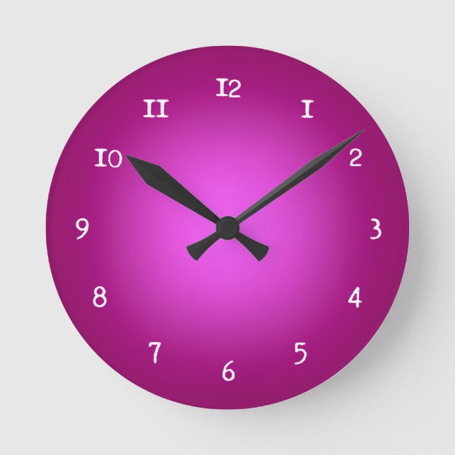 Horloge Ronde Lueur rose (Recto)
