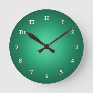 Horloge Ronde Lumière blanche sur vert