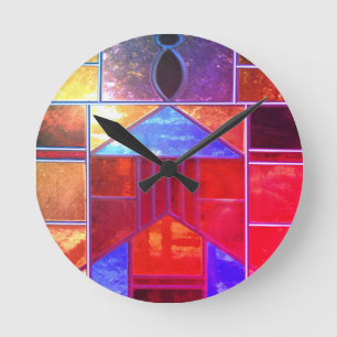 Horloge Ronde Lumière magique qui se déverse des fenêtres