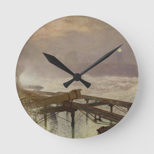 Horloge Ronde Lumières bleues, pilier de Teignemouth - allumage (Recto)