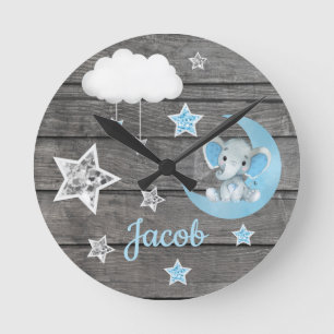Horloge Ronde Lune, nuage Mur Horloge, Arrondi, Moyen