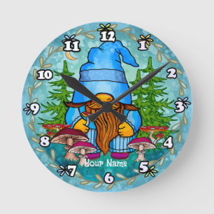 Horloge Ronde Lutin de forêt